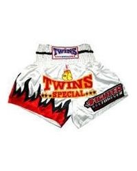 SHORT TWINS TW02 BLANCO CON LLAMA ROJA 