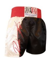 SHORT DE BOXEO RUDE BOYS BLANCO.