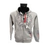 Sudadera Last Round cremallera gris.