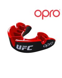 BUCAL UFC OPRO SILVER - red/black 