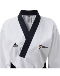 DOBOK ADI-POOMSAE MUJER "WT APPROVED" CUELLO NEGRO