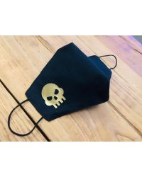 MASCARILLA REUTILIZABLE “SKULL” LOGO DORADO