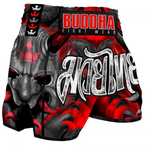 Buddha Espinilleras Muay Thai Kick Boxing Demon Rojo