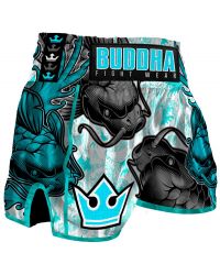 SHORT MUAY THAI KICKBOXING BUDDHA RETRO X AZUL 2.0