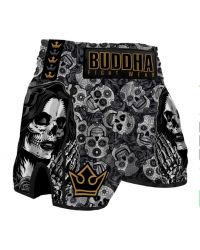 SHORT MUAY THAI KICKBOXING BUDDHA EUROPEAN MEXICAM BLACK