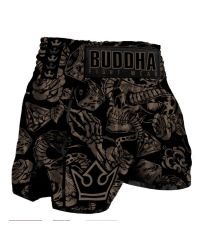 SHORT MUAY THAI KICKBOXING BUDDHA RETRO X AZUL 2.0