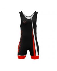 Malla de Lucha NKL Masculina (carbono) Rojo