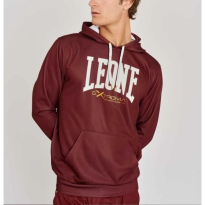 Sudadera Leone con capucha Logo Granate
