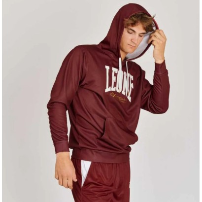 Sudadera Leone con capucha Logo Granate