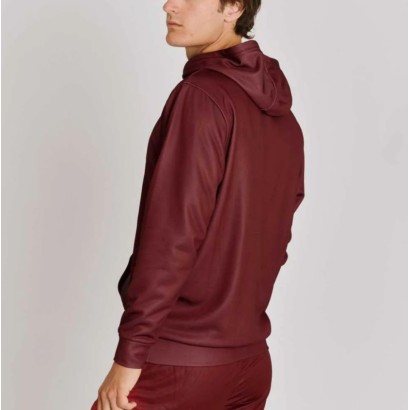 Sudadera Leone con capucha Logo Granate