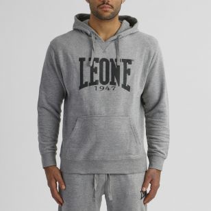Sudadera Leone Capucha Logo Gris