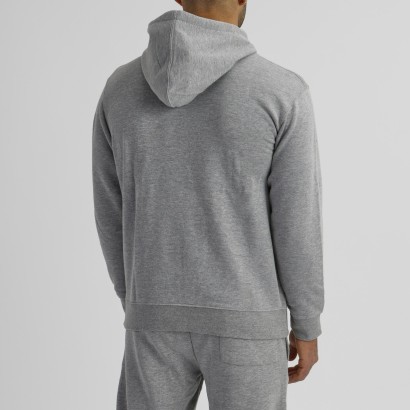 Sudadera Leone Capucha Logo Gris