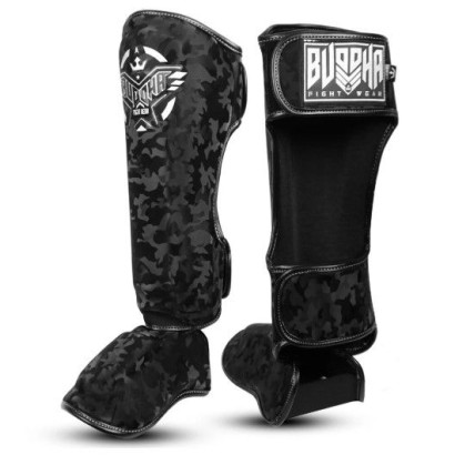 Espinilleras Buddha Army Negro 