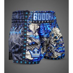 Short Buddha Muay Thai Kick Boxing Thailand Azul