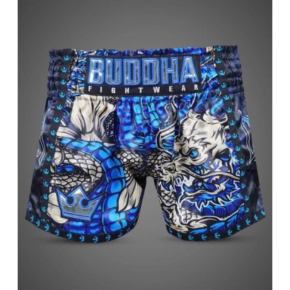 Short Buddha Muay Thai Kick Boxing Thailand Azul