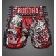 Short Buddha Muay Thai Kick Boxing Dragon Rojo