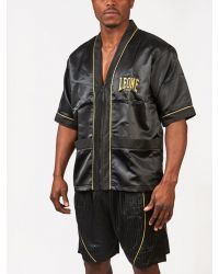 Chaqueta de entrenador Leone 1947 "Premium cornerman jacket" negra