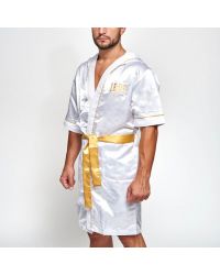 Bata de boxeo Leone 1947 AB260 Blanca