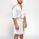 Bata de boxeo Leone 1947 AB260 Blanca